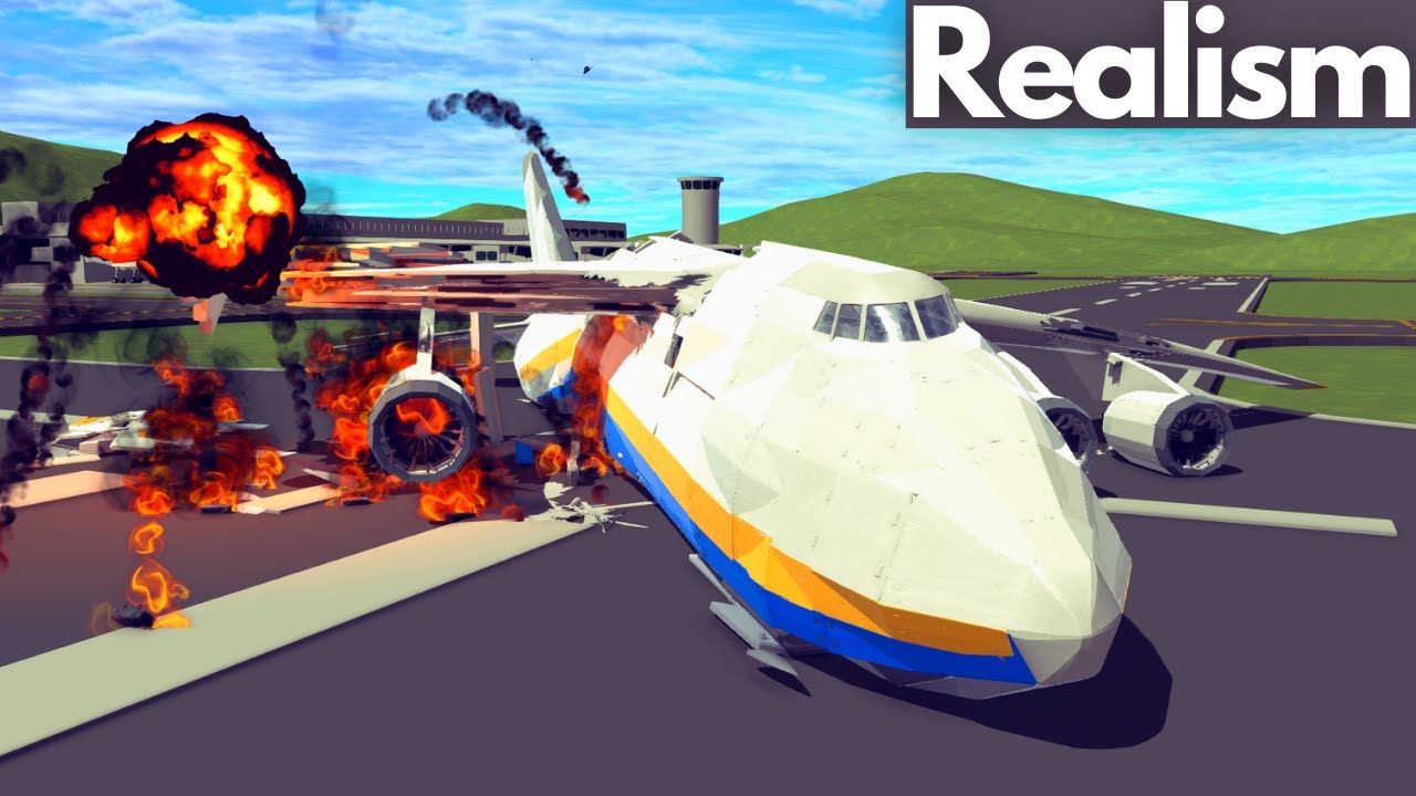 Airplane Emergency Landings and Realistic Crashes | Besiege
