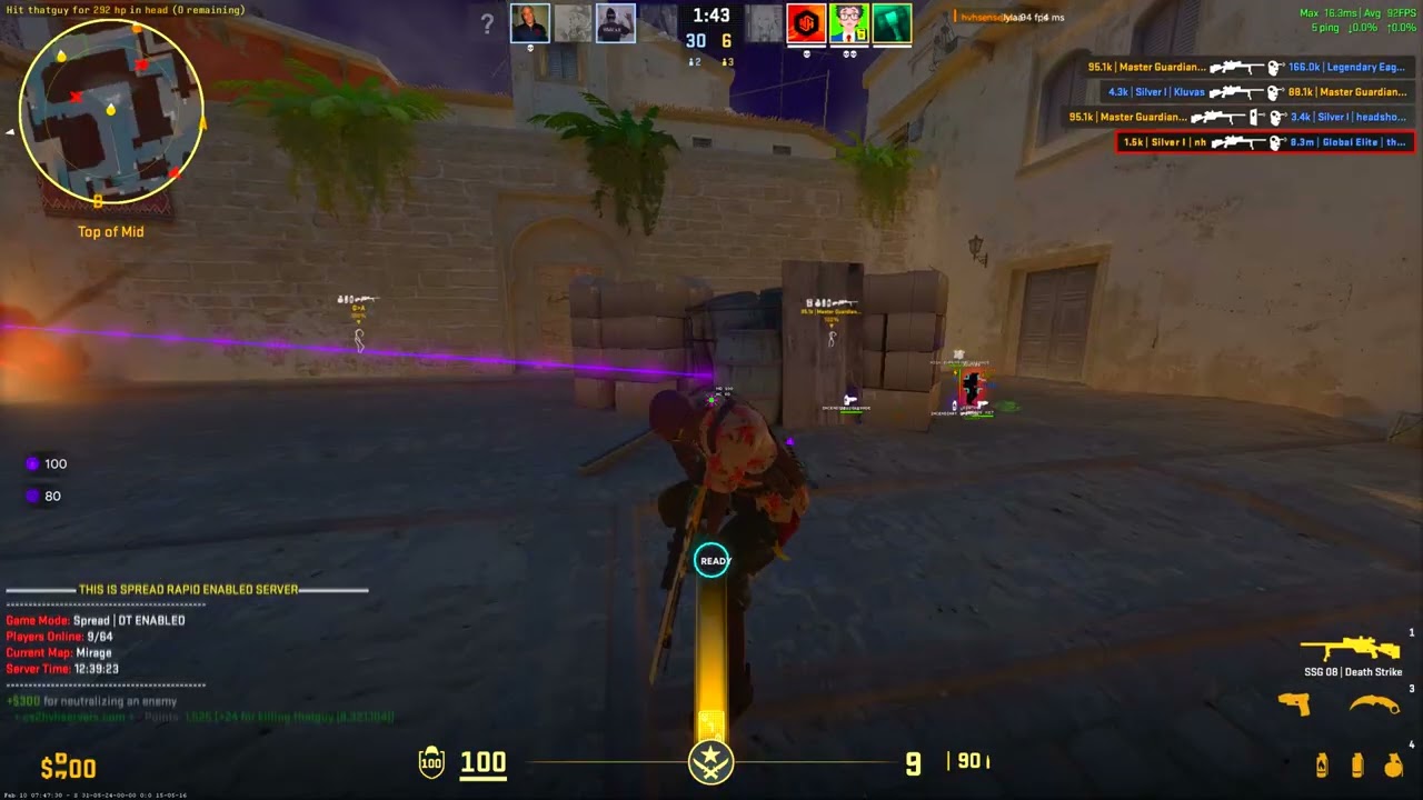 #cs2 HvH highlights ft. fatality.win | Aura Crystal Lua