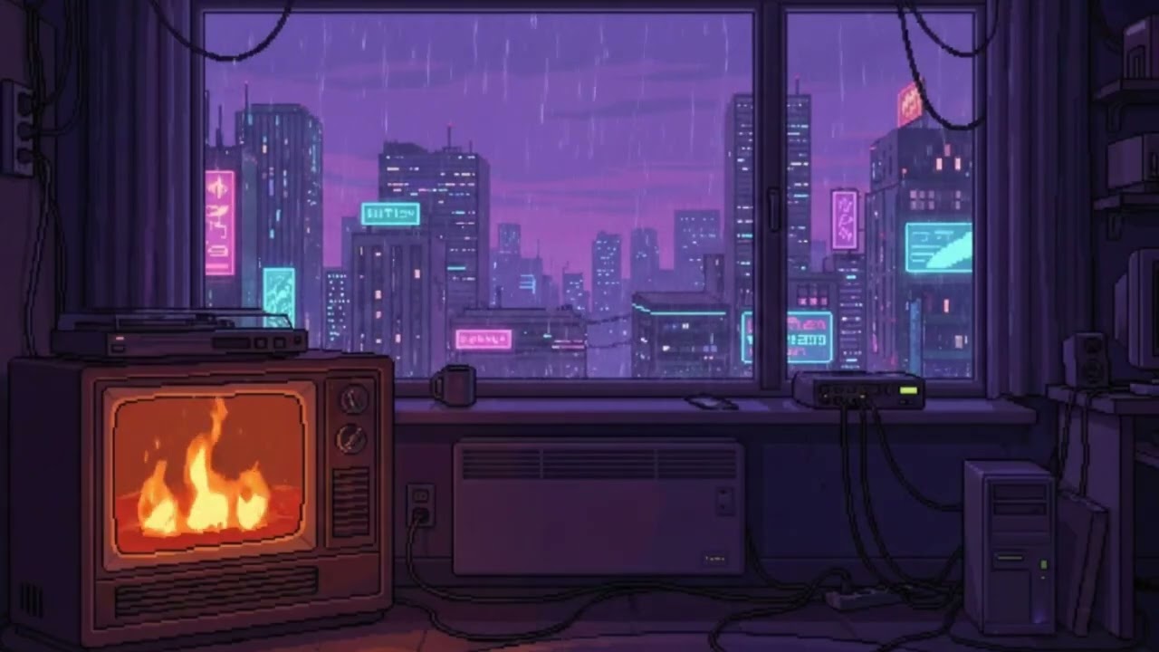 Dreaming in Embers lo-fi vibes by the fire place