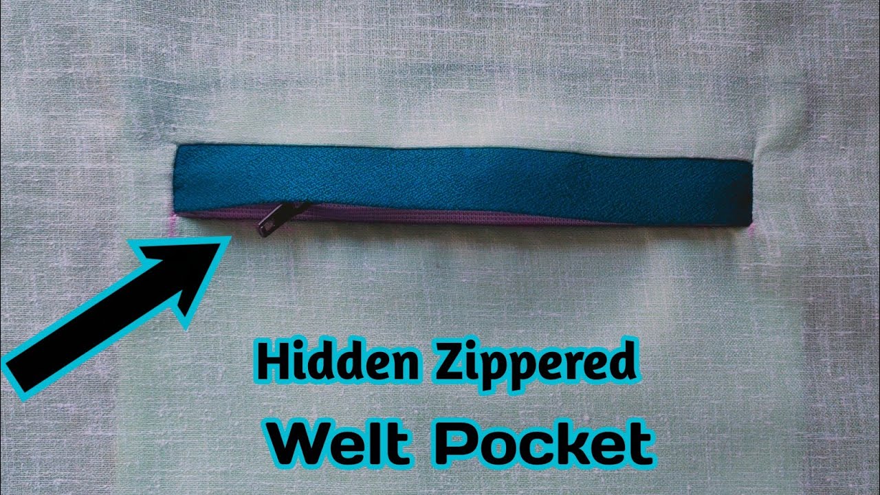 Welt zipper pocket tutorial / Welt Pocket with hidden Zipper #weltpocket