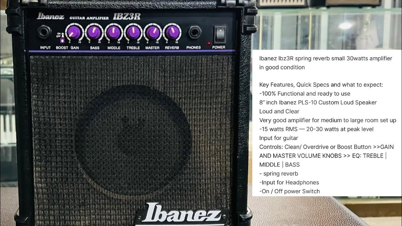 Ibanez IBZ3R Spring reverb  30 Watts Amplifier Wilsons Music Instruments Whatsapp No +923371476660 
