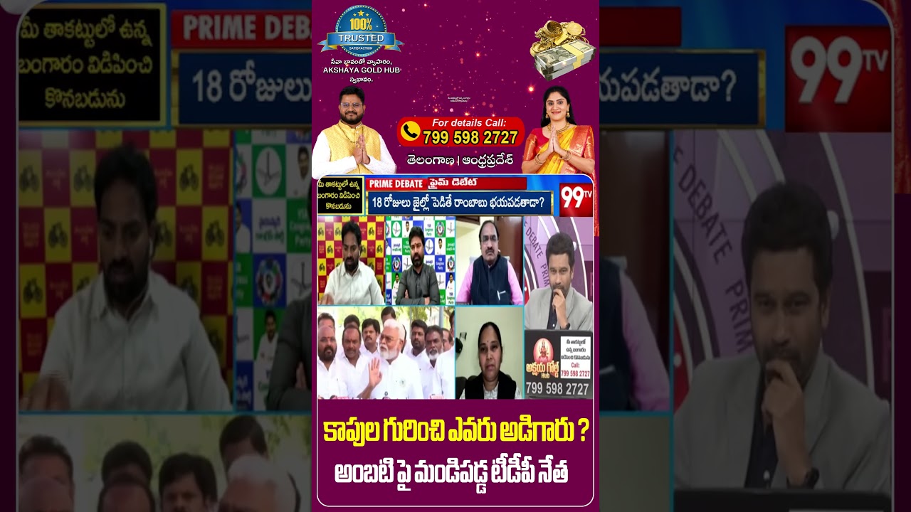 కాపుల గురించి ఎవరు అడిగారు ? | TDP leader fire comments on Ambati | 99tv