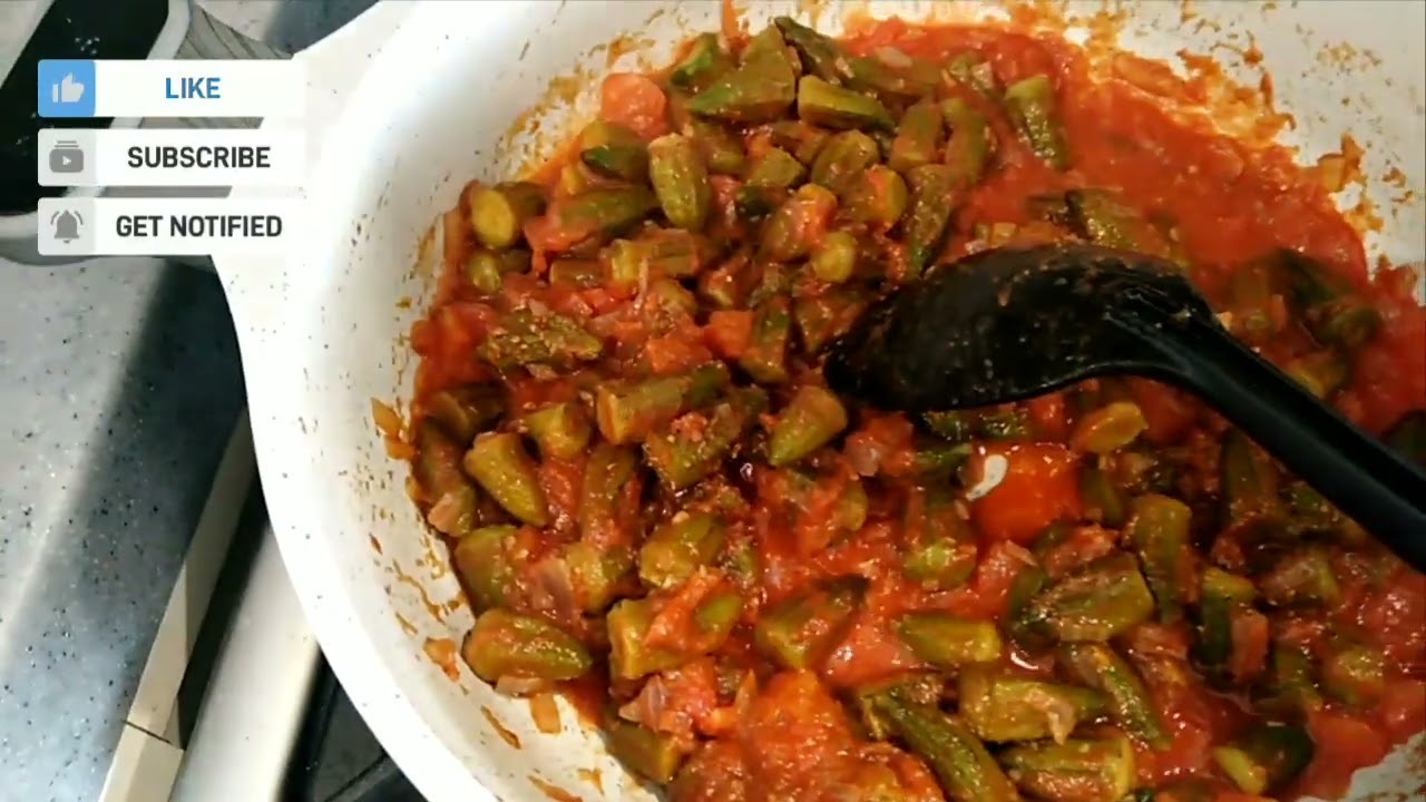the simple way to make Saudi Okra stew (marag bamia) without meat /chicken