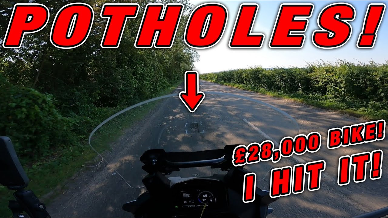POTHOLES AND MOTORCYCLES! | £28,000 Bike Hits Pothole!