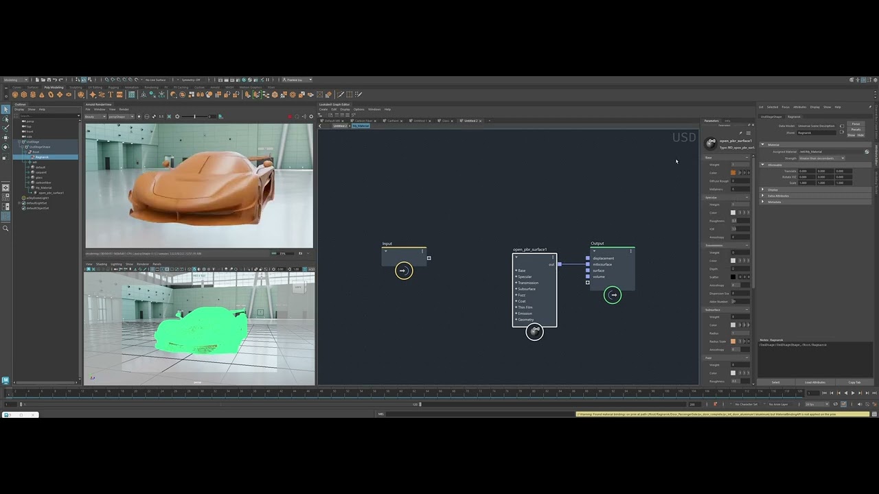 Creating an OpenPBR material in Maya