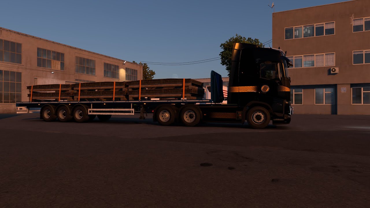 Trasporting Big Train Axles Long Rount Euro Truck Simulator 2