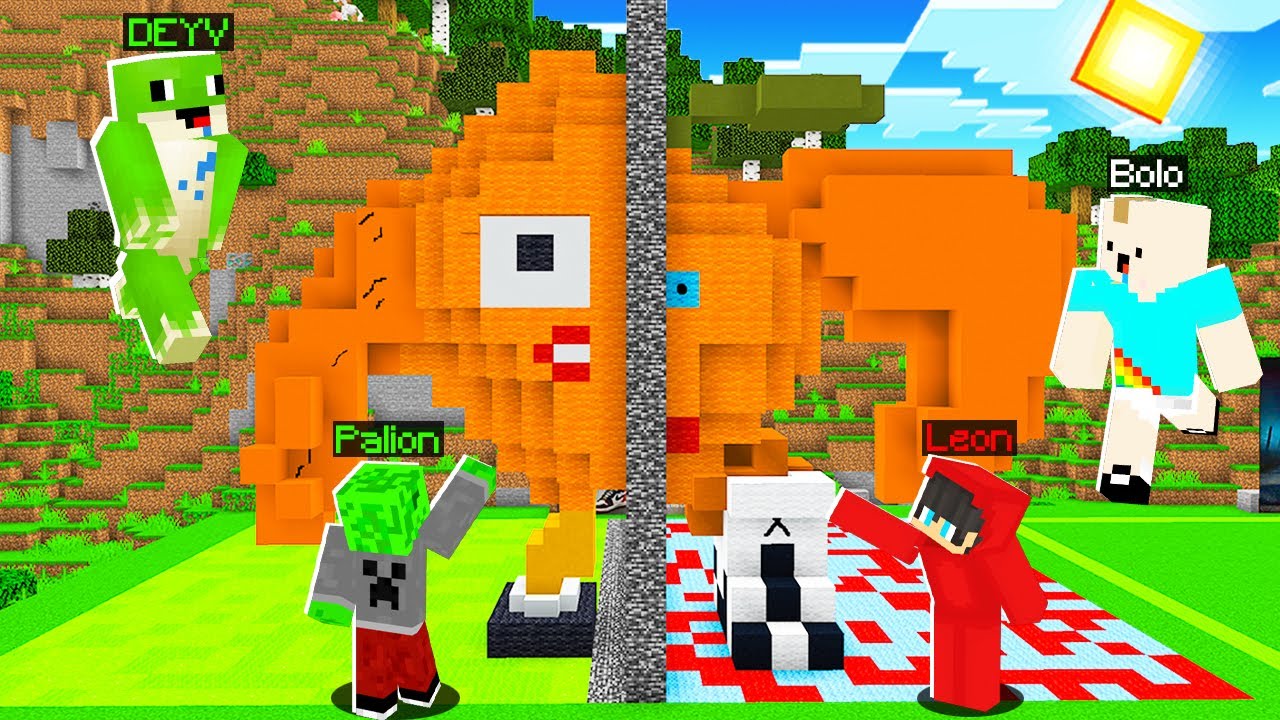 POŁOWA BRAINROTA DEYV i PALION vs LEON i BOLO w Minecraft!