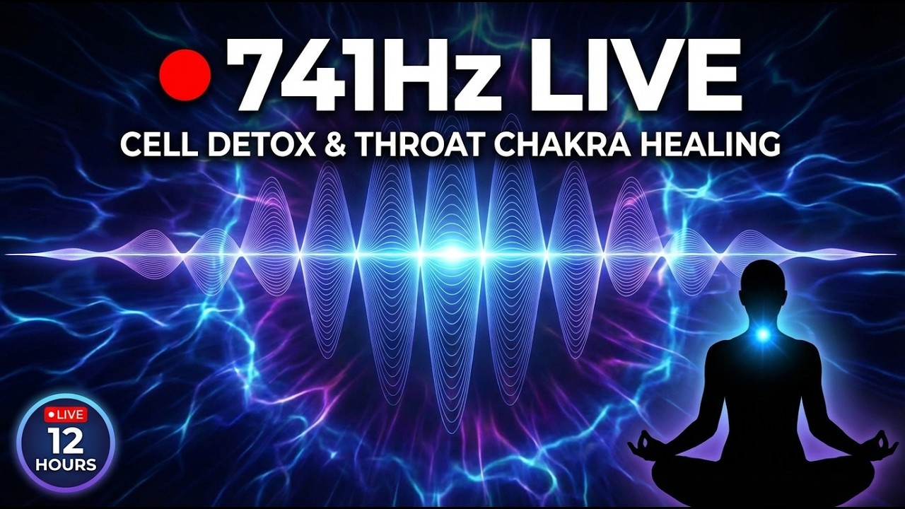 🔴 741Hz CELL DETOX  | Full Body Toxin Cleanse & Throat Chakra Healing LIVE