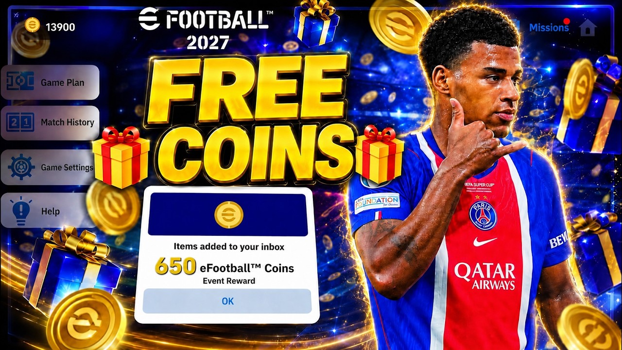 HOW TO GET 650 FREE COINS IN eFootball 2027 🎁 YOUR LAST CHANCE 🚨