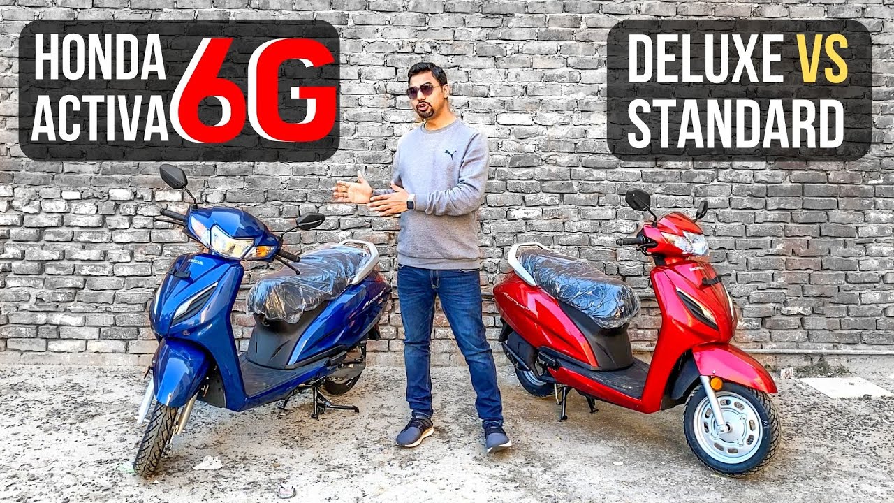 BS6 Honda Activa 6G DLX vs STD Variant Comparison