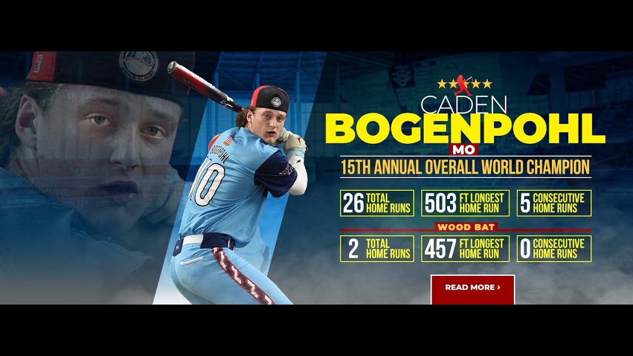 15th Annual World POWER SHOWCASE Champ ~ Caden Bogenpohl ~ 503ft HR - loanDepot Park, Nov 19-23 '22.