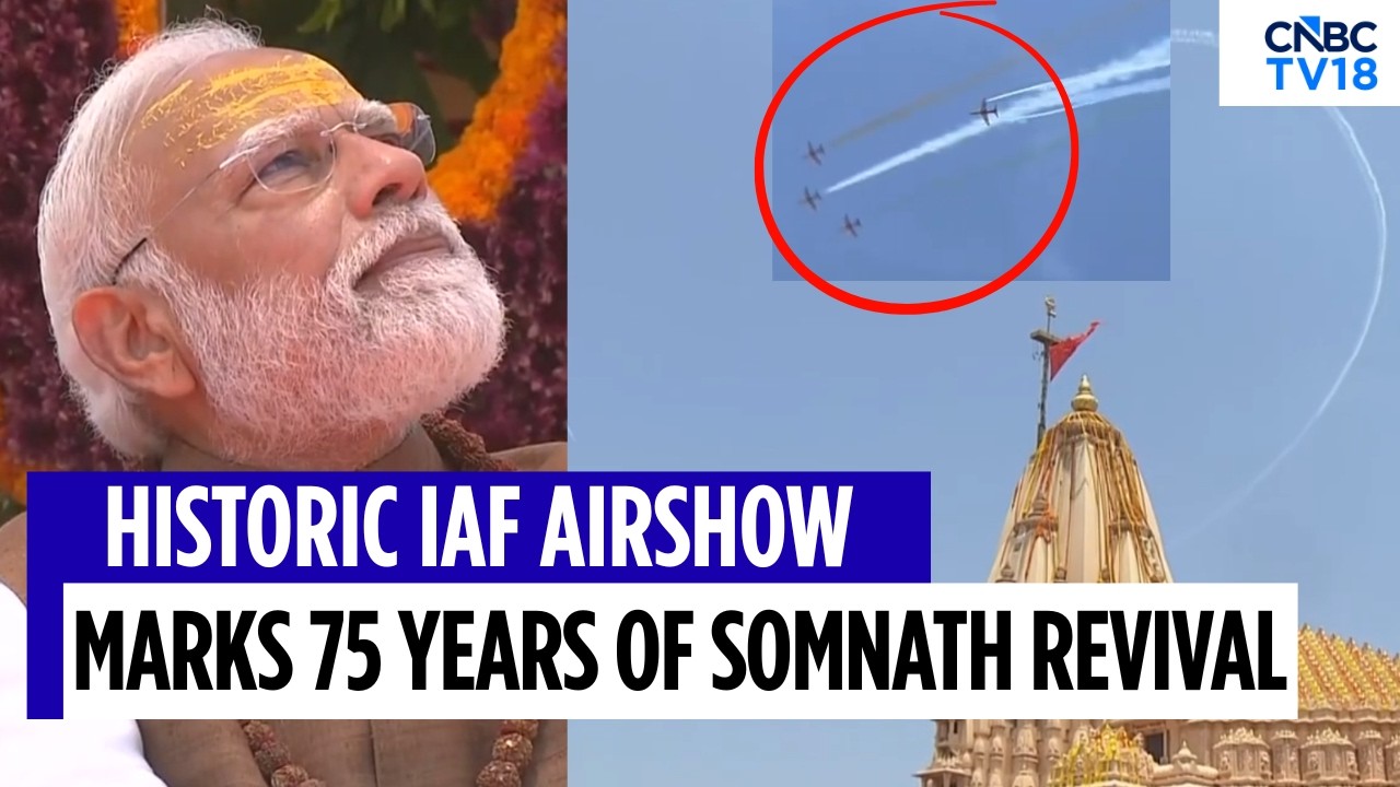 Historic IAF Airshow Held At Somnath Amrut Mahotsav | PM Offers Prayers At Somnath Temple | N18V