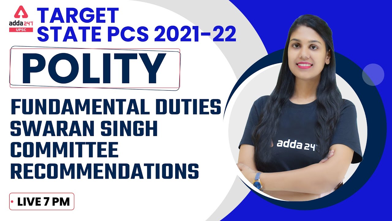 State PCS Exam | State PCS Polity | Fundamental Duties Swaran Singh Committee Recommendations