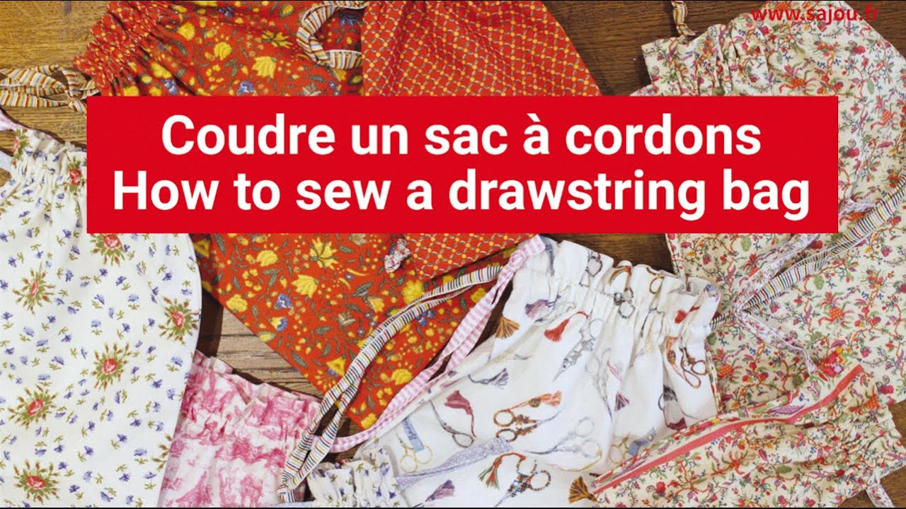 Tuto couture : coudre un sac à cordons - Sewing tutorial: make a drawstring bag!