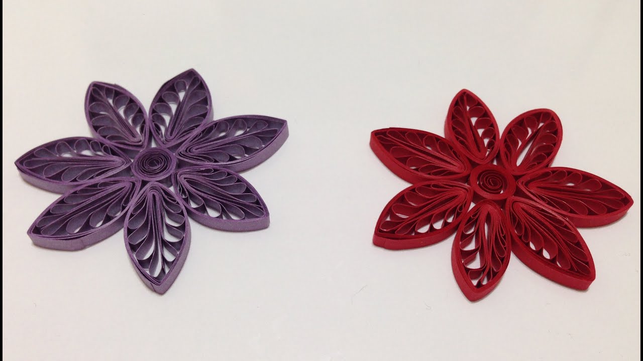Quilling Flowers using a hair comb
