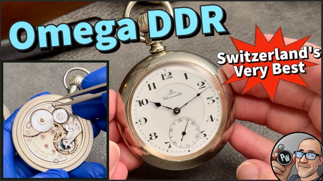 Карманные часы Omega Grade DDR — швейцарский хронометр — соревнование с America 4 Ultimate Railro...