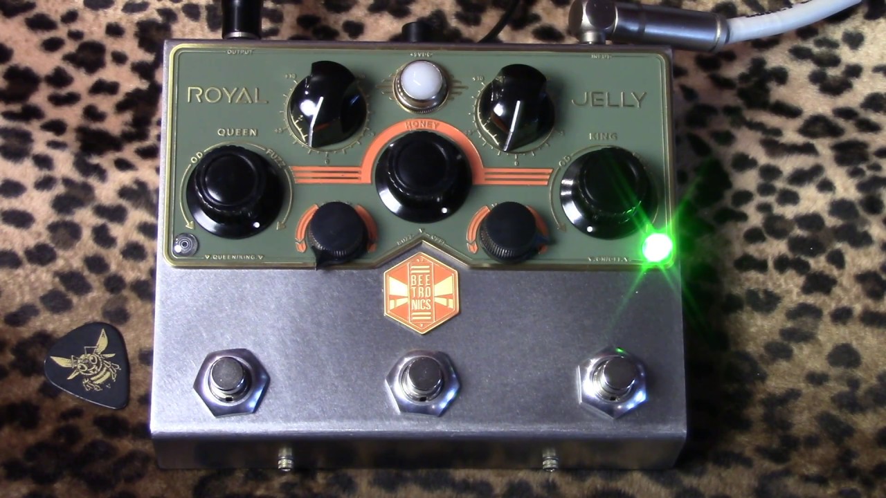 Beetronics ROYAL JELLY Overdrive Fuzz Blender pedal of love (demo)