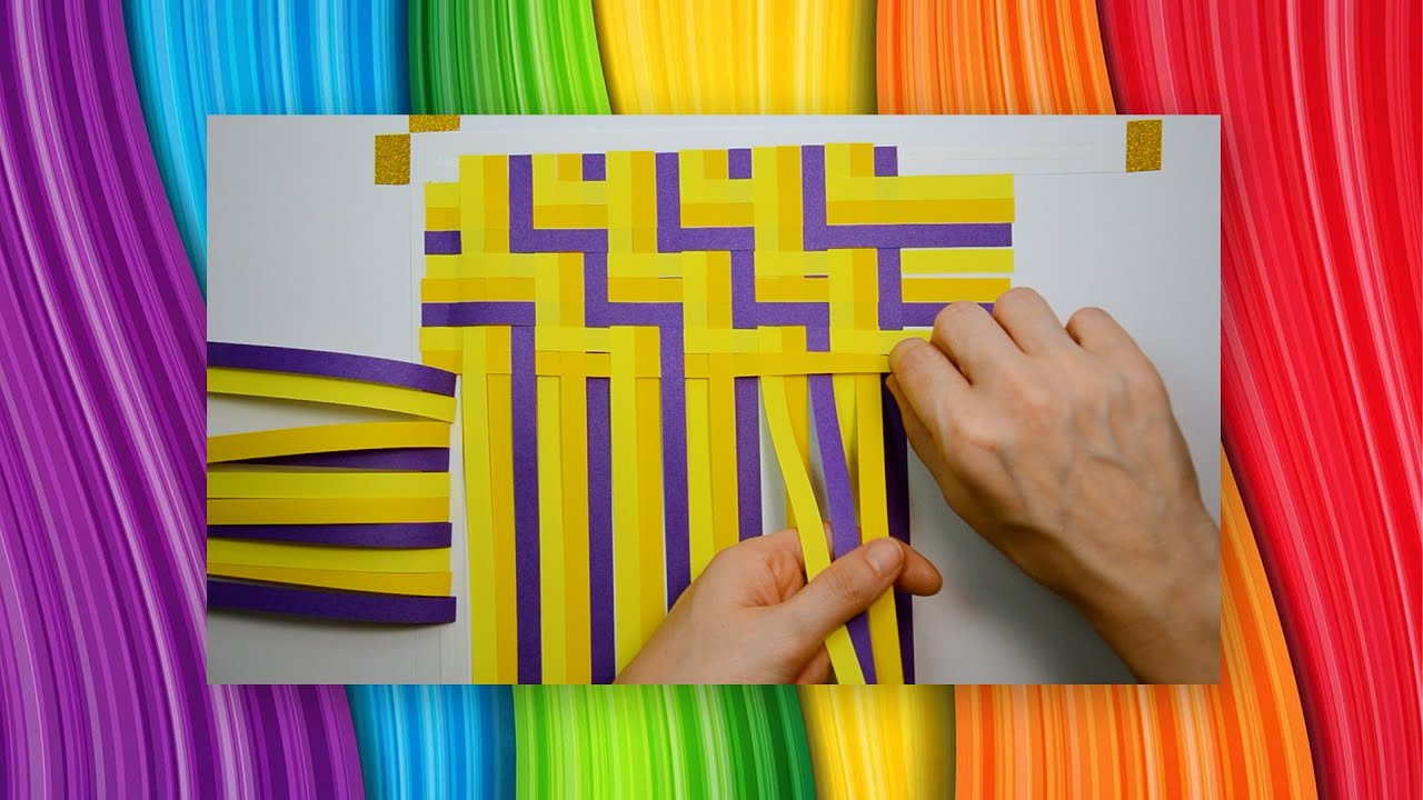 Quadretto Intrecciato con Carta | Tutorial Passo Passo🎨 Woven Paper Art | Step-by-Step Tutorial
