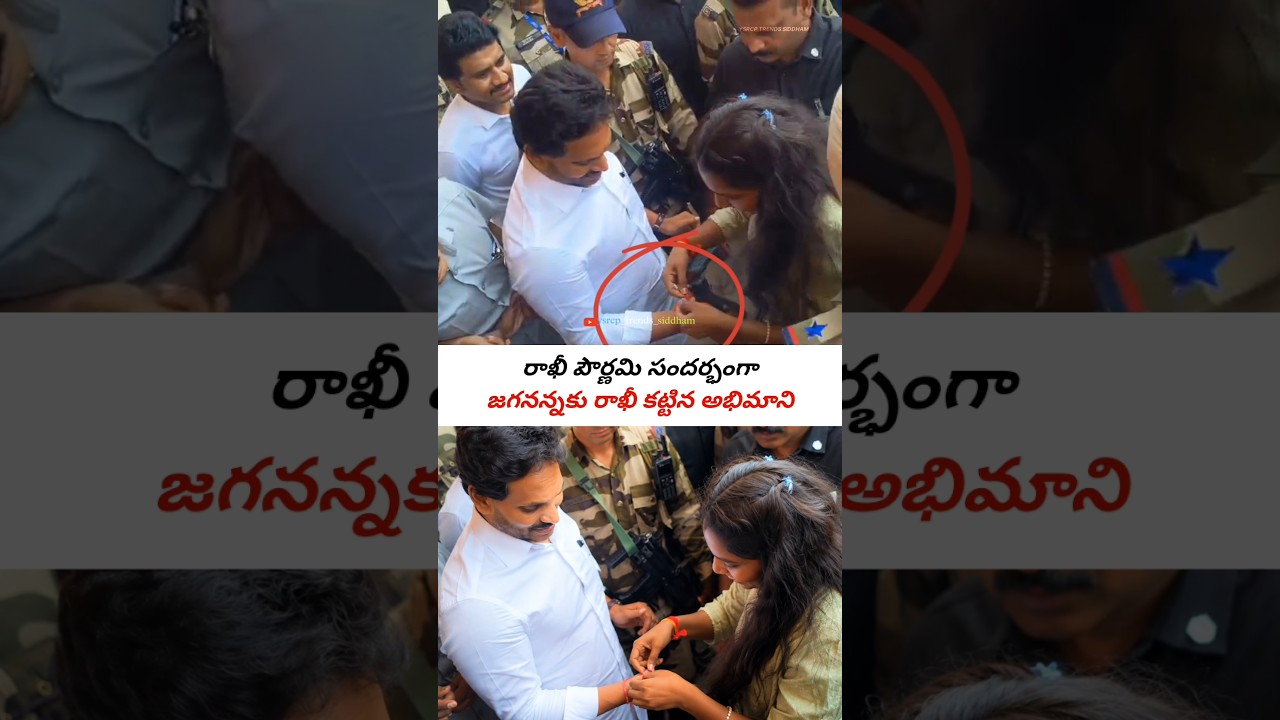 YSRCP Fan Girl Ties Rakhi For YS Jagan Mohan Reddy Inside Airport | #trending #viral #ysjagan #ysrcp