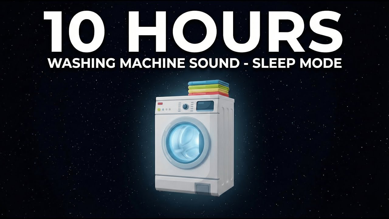 10 Hours Washing Machine 🌪️ Deep White Noise | Black Screen