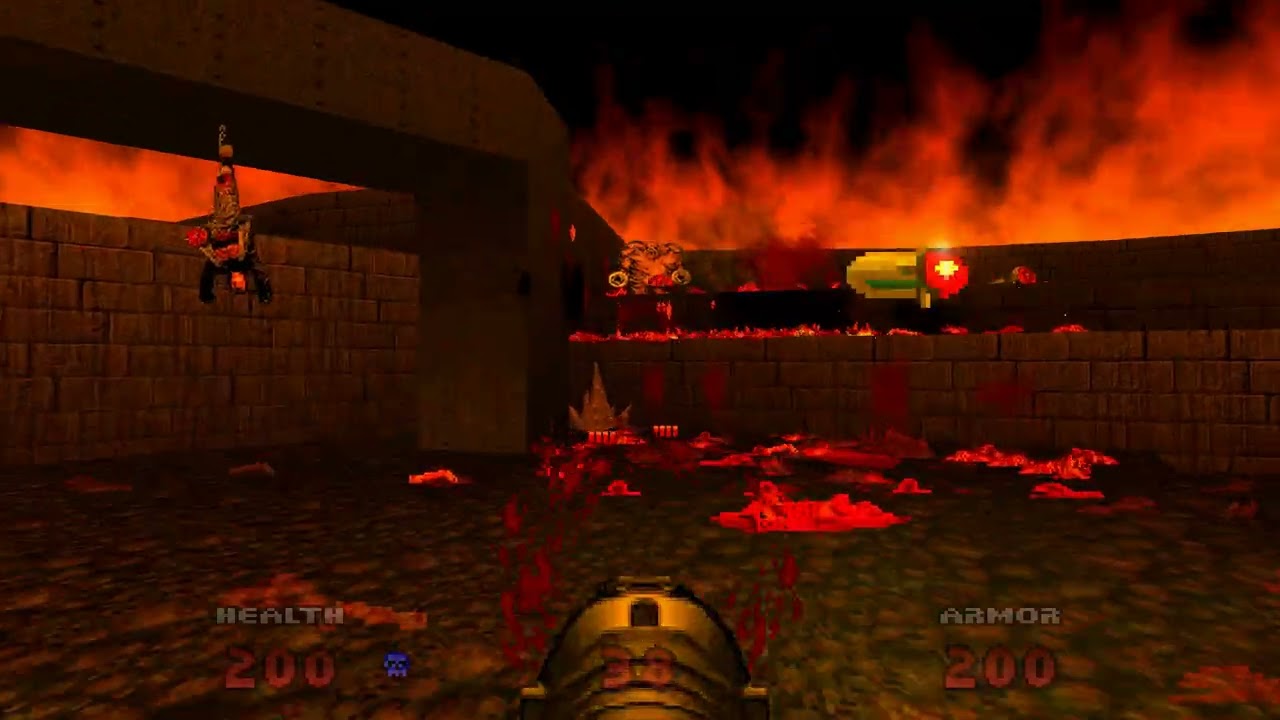PSX Doom CE: Fall of Triton - Level 25: Cathedral of Torment (Full 100%)