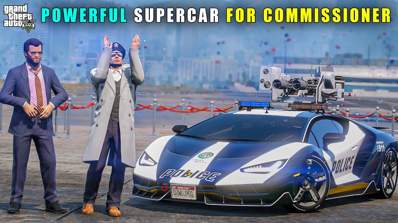 GTA 5 : GIFTED $100 MILLION LAMBORGHINI TO POLICE COMMISSIONER || BB GAMING