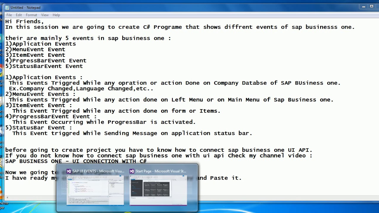 SAP BUSINESS ONE - EVENTS IN UI - API WITH C#