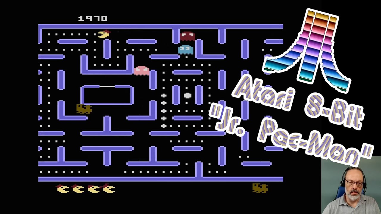Atari 8-Bit Game Play, Jr. Pac Man