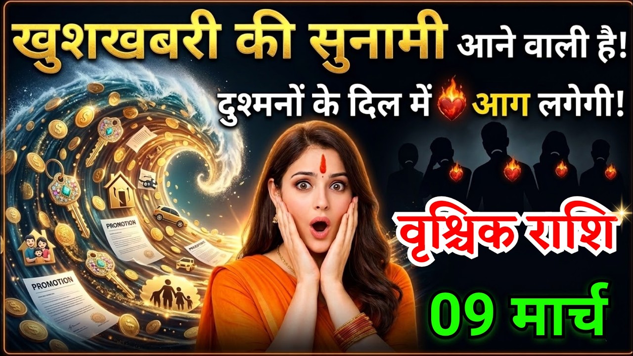 9 मार्च, वृश्चिक राशि वालों खुशखबरी की सुनामी आने वाली है, vrishchik Rashi, Aaj Ka Rashifal