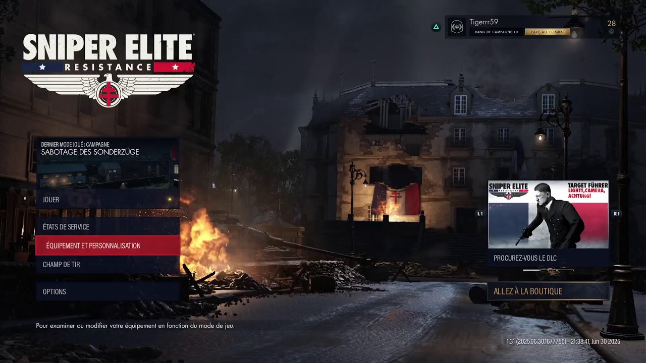 Venez installez vous ce soir c est SNIPER ELITE RESISTANCE BOMBARDEZ EN COMS