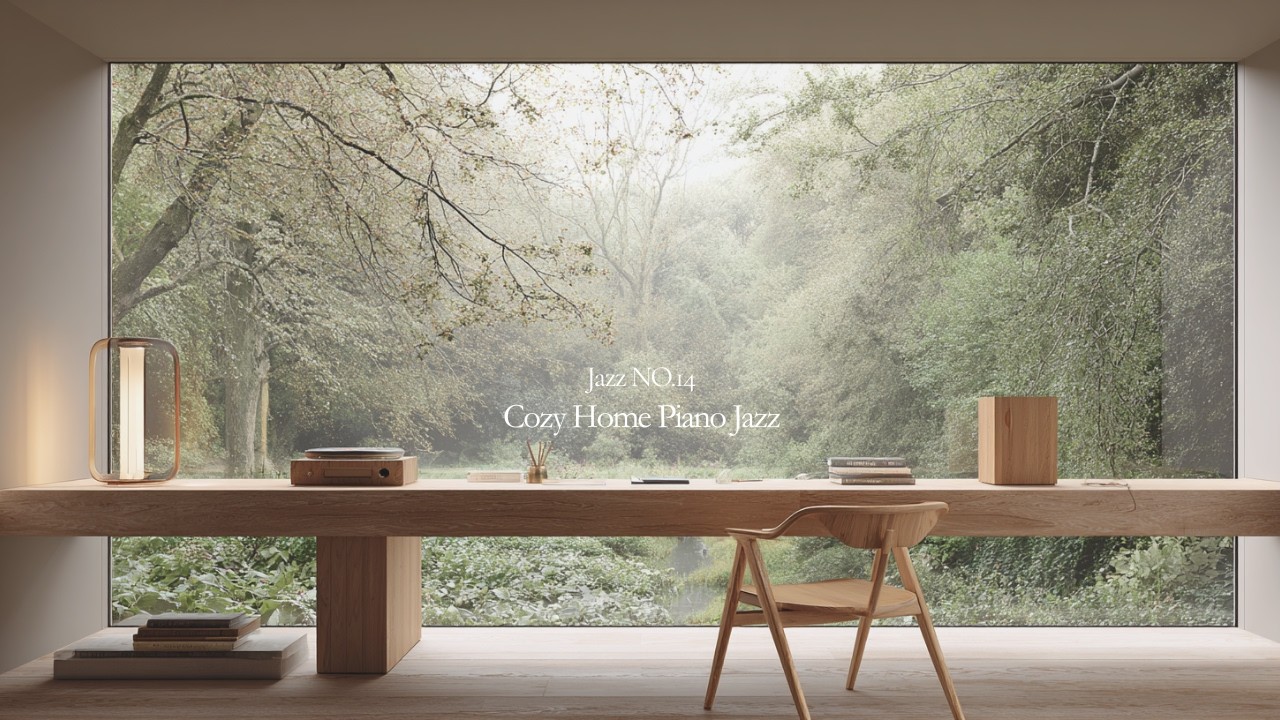 Cozy Window Jazz Piano | Relaxing Home Cafe Music for Study & Work