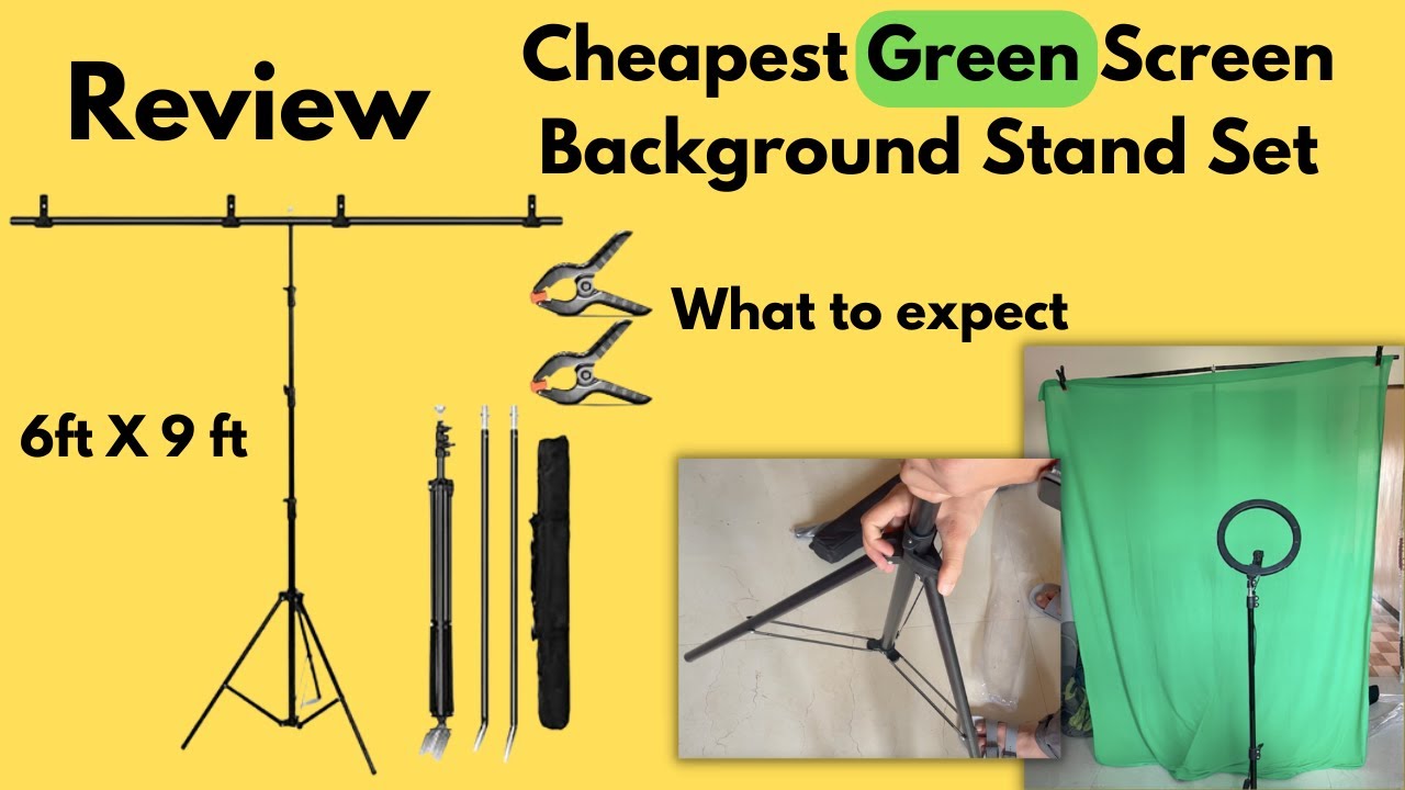 Green Screen T stand | Yugam Photography T-shaped Background Stand ,6ft Wide 9ft | Should i Buy