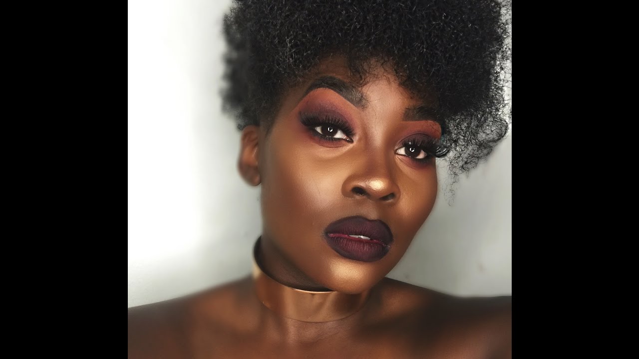 BURGUNDY SMOKEY EYE || FOR DARK SKIN WOMEN