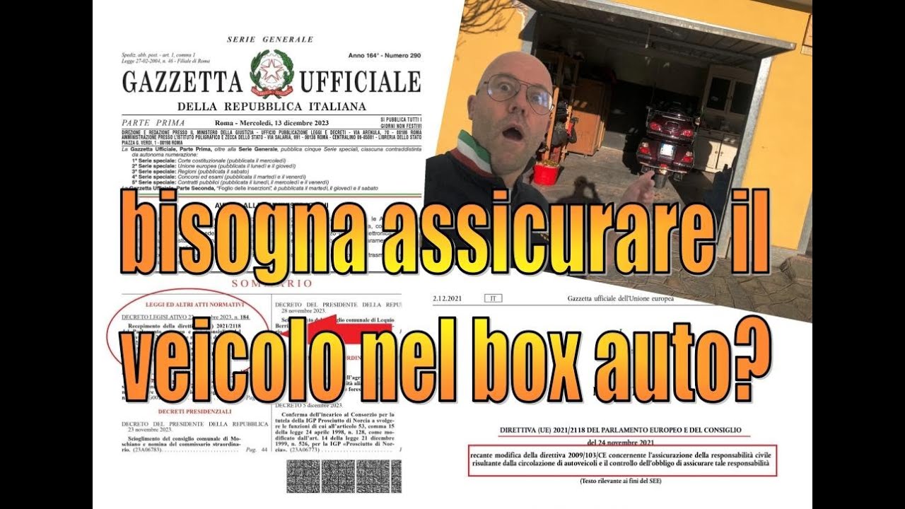 Bisogna assicurare il proprio veicolo dentro il box auto? - Cosa dice la Legge?