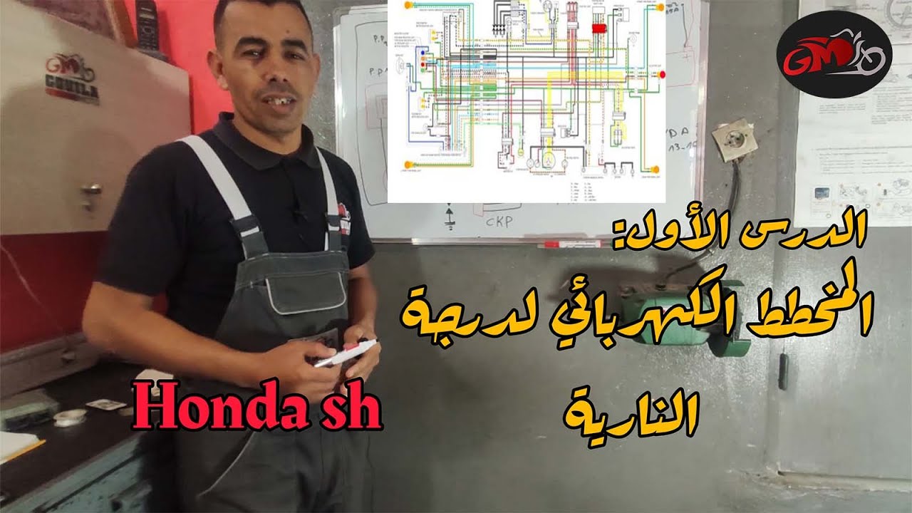 HONDA SH درس الاول: مخطط الكهربائي دراجة النارية