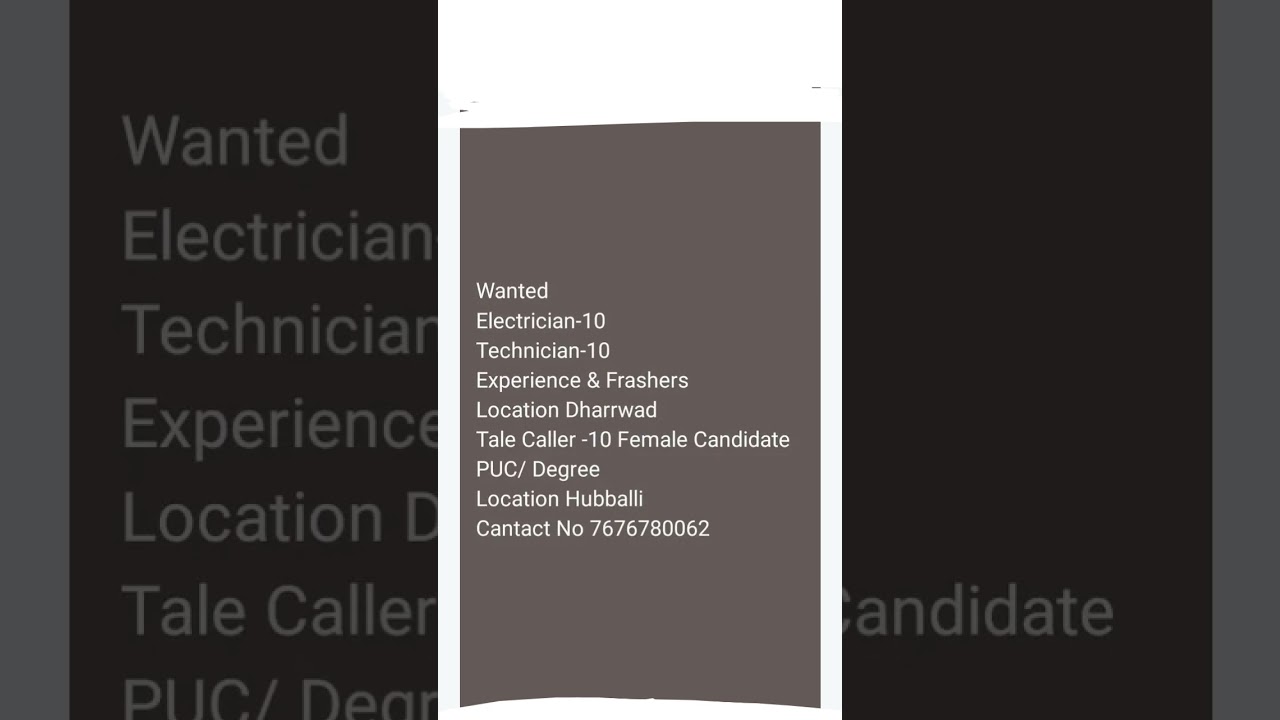 job in Hubli, #jobsearch #jobs #hublijob