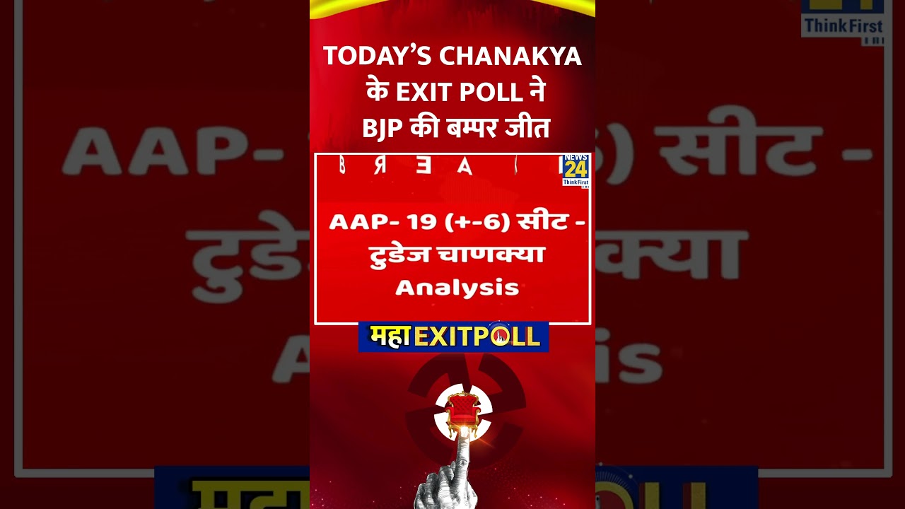 Delhi  Exit Poll 2025 : Today&rsquo;s Chanakya के Exit Poll ने BJP की बम्पर जीत