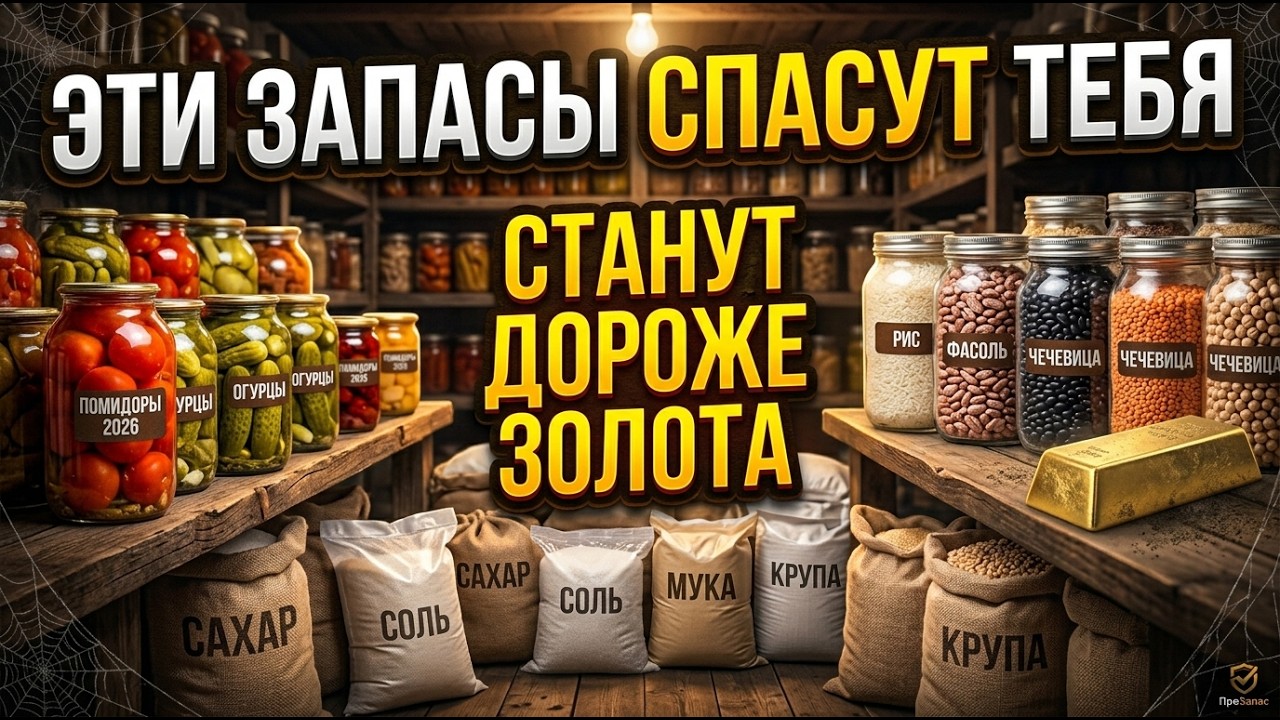 10 ЗАПАСОВ для ВЫЖИВАНИЯ: продукты, которые хранятся вечно и дороже денег!