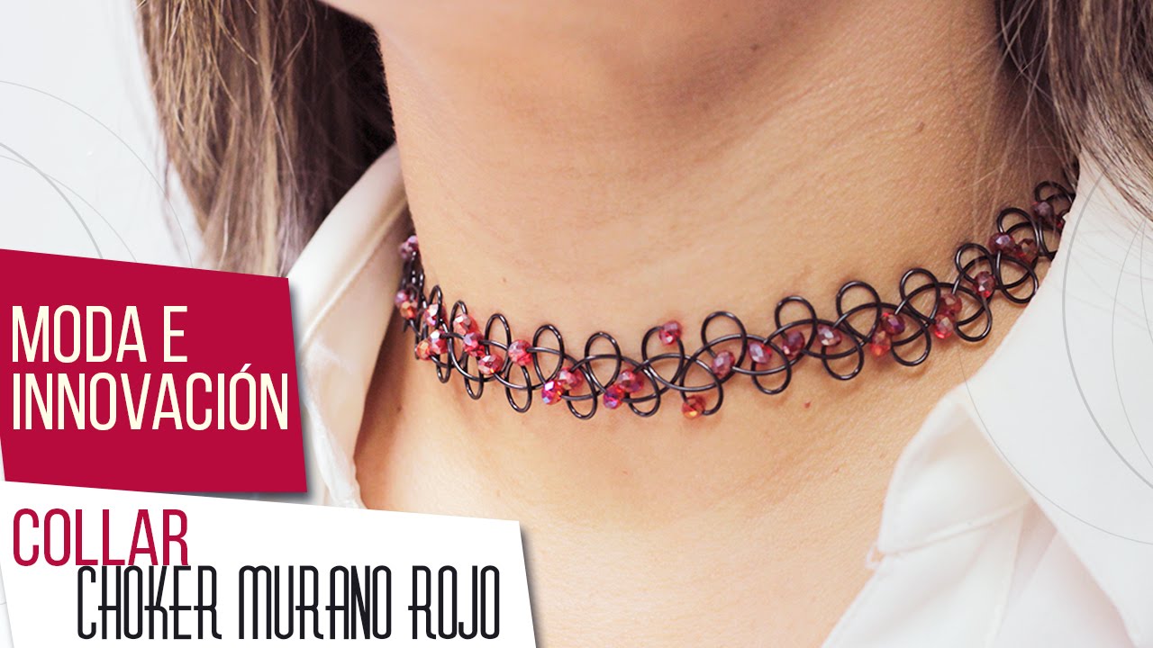 Como hacer collar choker con murano rojo Kit 26641 | CAROL INSPIRE & CREATE