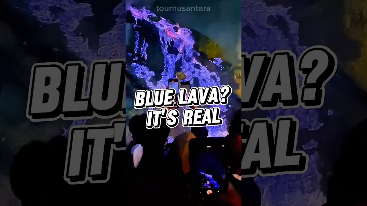 Kawah Ijen's Blue Lava is Real and It's Terrifying #shorts #viralshorts #kawahijen #bluelava #travel
