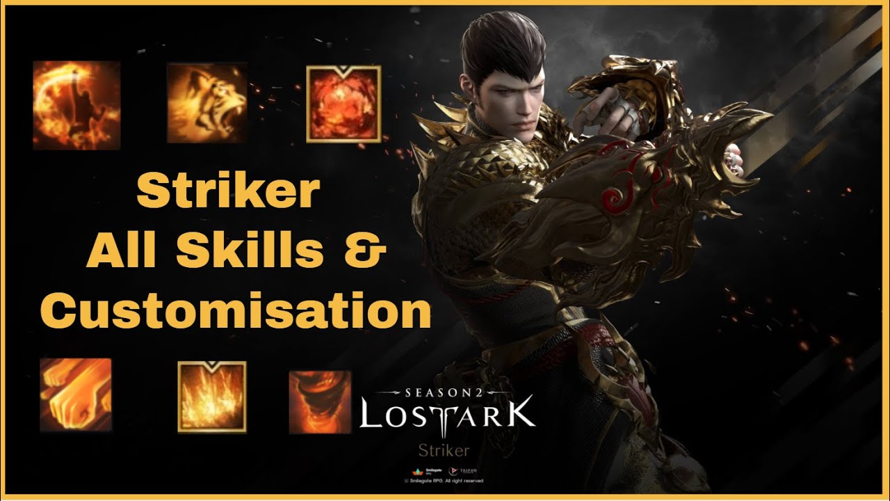 Lost Ark Striker All Skills & Customisation/ Tripods Gameplay (With Timestamp)