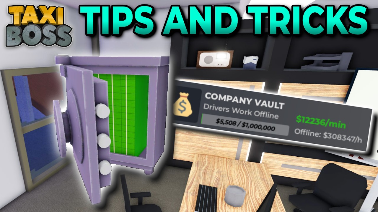 Tips and Tricks on NEW Company Vault in Taxi Boss (Roblox Taxi Boss)