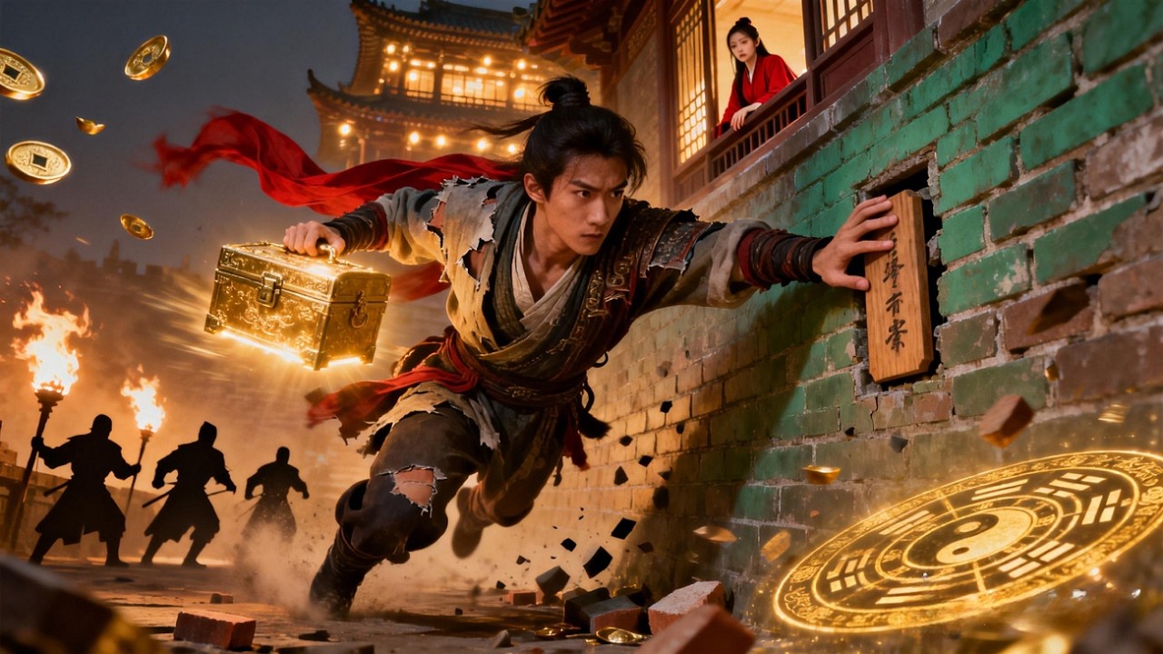 💥💥 淪為乞丐那天，我獲得了穿牆遁地術。從此宮殿寶庫是我後廚，東瀛神社是我別院。皇帝求我取回國寶，南疆跪請我平亂。