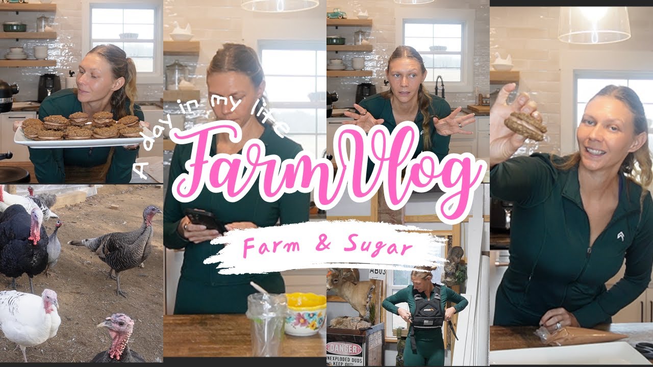 Day in My Life | Cozy Farm Vlog 🐓 Baking Chocolate Cream Pies, Workout & Farm Chores