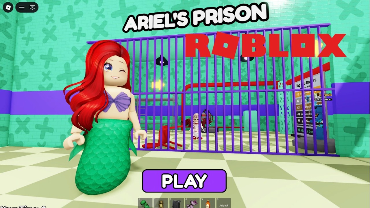Roblox Gameplay Walkthrough🧙‍♀️ARIEL'S Prison Run (OBBY) #gamres #youtubevideo #princess