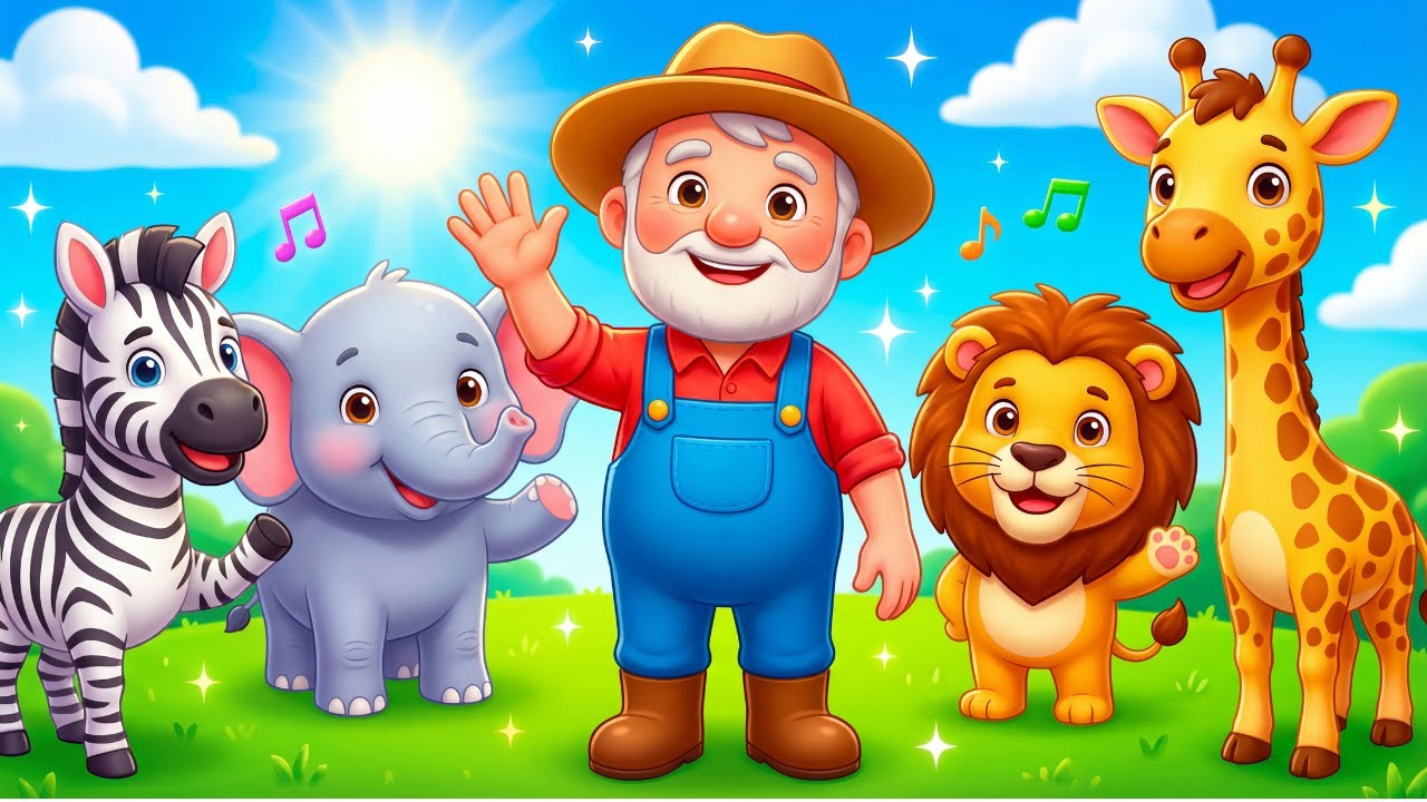 Farm and Safari Animals Dance Old MacDonald Song