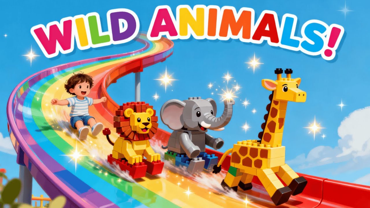 Wild Animals for Kids | Learn Animal Names and Sounds in English | 3ALegoKids