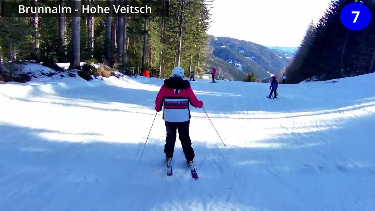 Brunnalm - Hohe Veitsch - Pisten 7, 8, 13 (blau)