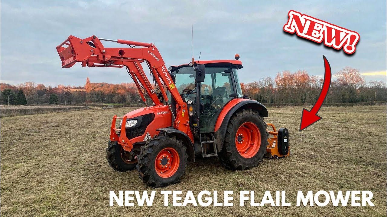 NEW TEAGLE FLAIL MOWER HAS ARRIVED! Kubota M4063