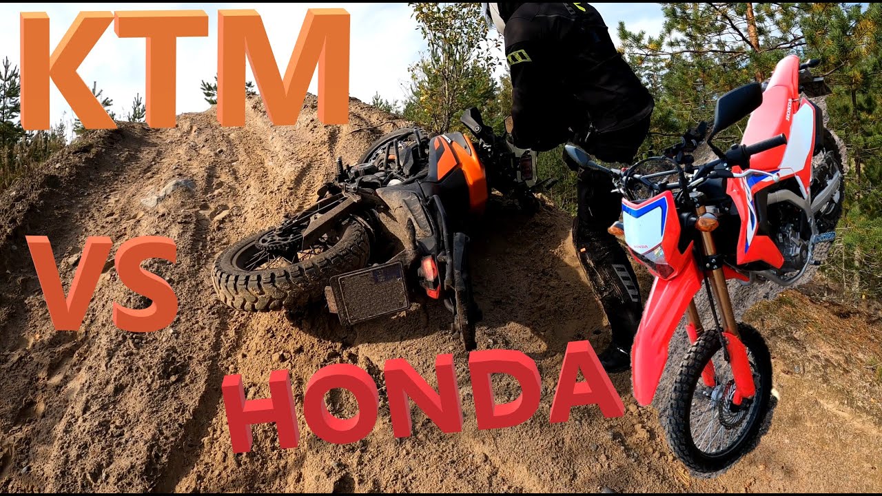 HONDA CRF300L vs KTM 390 Adventure  / Off-road test by beginners